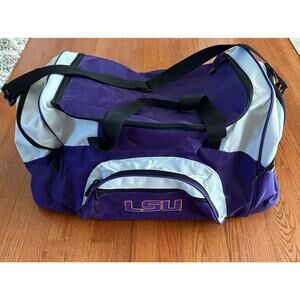 LSU Purple White Large Officially Licensed College Duffel Bag NWT